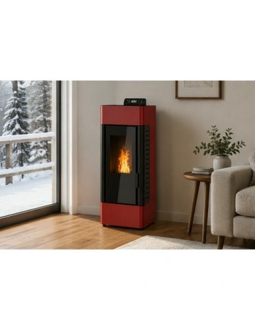 ESTUFA PELLETS XFS FIRESIDE NB-PG 9 KW ROJA