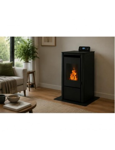 ESTUFA PELLETS XFS FIRESIDE PSC-B 6 KW NEGRO