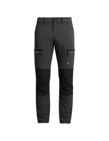 PANTALON STRETCH MULTIBOLSILLOS GRIS/NEGRO T.3XL