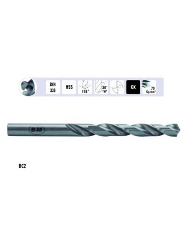 BROCA DIN-338 HSS RECTIFICADA Ø 01,00MM
