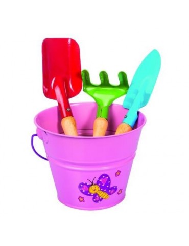 SET HERRAMIENTAS KIDS GARDEN ROSA 2329