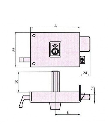 CERRADURA REVERSIBLE 1125AR 10 HE IZDA.