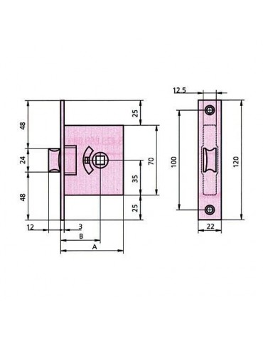 CERRADURA EMBUTIR 249-B/60/2 HLCVL