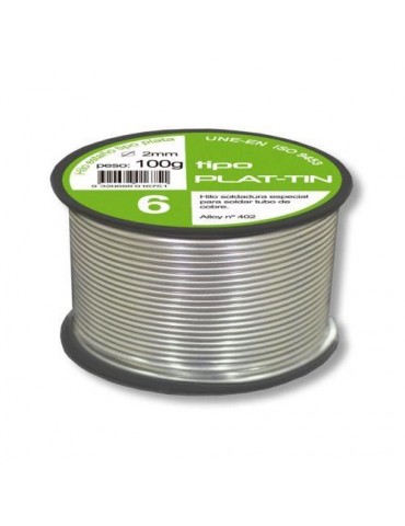 HILO SOLDAR TIPO PLATA 6 Ø2MM.100GR. 01200-1N131