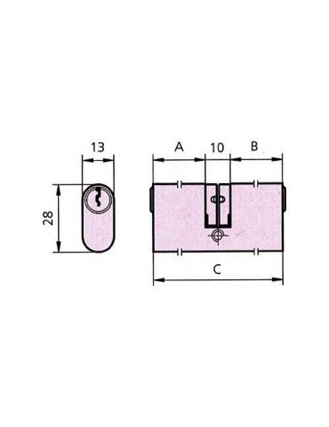 CILINDRO 5963/2222/4 PARA CERRADURA 1963 CVL
