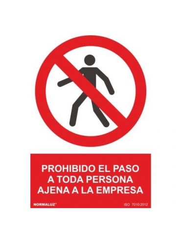 SEÑAL PROHIBIDO EL PASO EMPRESA